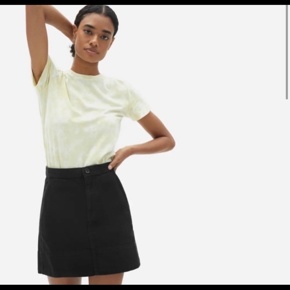 Everlane Canvas Stamp Skirt Black